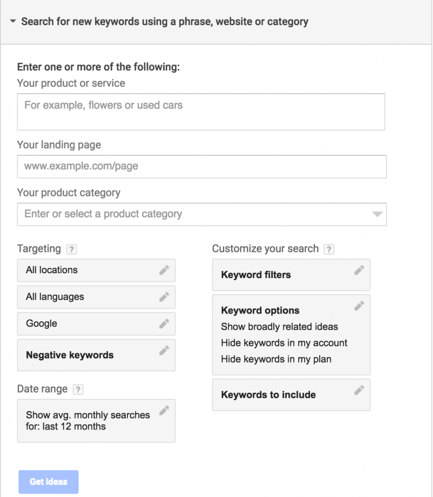 Keyword Planner