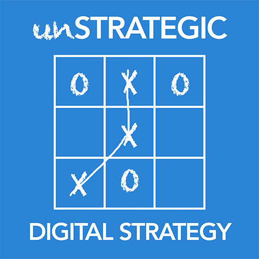 unSTRATEGIC Logo - tic tac toe board, X's winning unfairly
